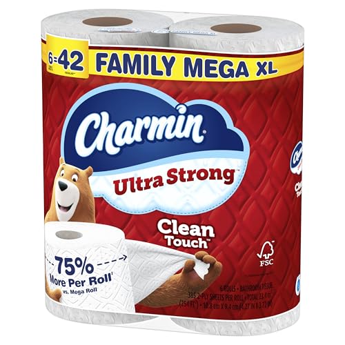 Charmin Ultra Strong Clean Touch Toilet Paper, 6 Family Mega XL Rolls = 42 Regular Rolls - image 9