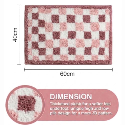 Image of Dream Weaverz 2000 GSM Super Soft Microfiber Bath Mat 40x60 cm | Ultra Absorbent Anti-Skid Quick Dry Bathroom Rug | Floor Mat for Bathroom, Bedroom, Kitchen, Home | Cute Design Bathmat