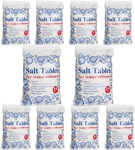 MAC 25 Kg Salt Tablets | Water Softener | Food Grade | Compatible to All Water Softener Machines 100% Genuine British Salt Tablet, Tablet Salt of Premium (2 Bags)