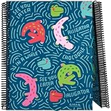 Grafoplas - Ordner aus Kunststoff, A4, Alligator von Elena Corredoira, flexibler Einband, Spirale aus PVC, 30 Polypropylenhüllen, Maxiplas, perfektes Schulmaterial für die Archivierung von Dokumenten