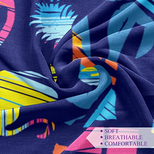 Écharpe légère pour femme bleu et multicolore contre le vent frais