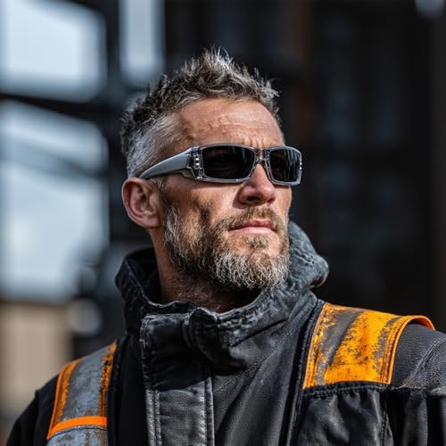 Image of WISTON Z87 Sunglasses Wrap Around Sunglasses for Men Rectangular Safety Glasses UV400 for Sport Working 8231