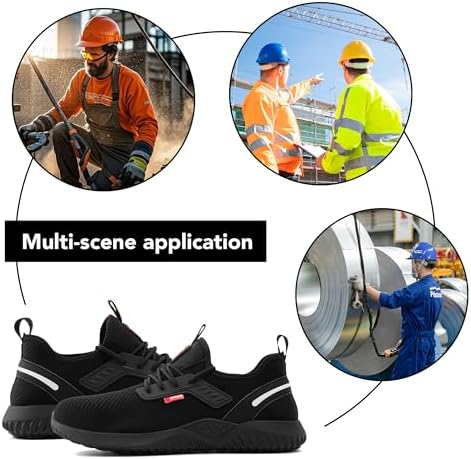 SUADEX Steel Toe Shoes for Men Women Lightweight Safety Work Sneakers for Construction Indestructible Breathable - Image 6