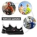 SUADEX Steel Toe Shoes for Men Women Lightweight Safety Work Sneakers for Construction Indestructible Breathable Pure Black