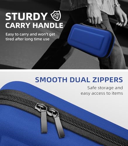 Image of TiMOVO Carrying Case for Nintendo Switch 2 (2025),Dark Blue | Large Capacity, Hard Shell Protective, 10 Game Card Slots, Pockets for Console & Accessories, Portable Travel Pouch