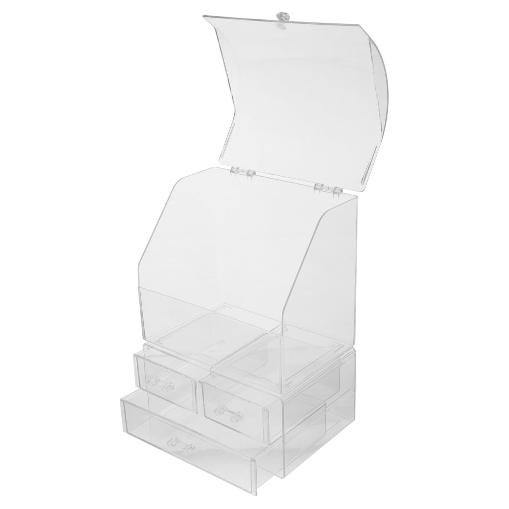 Caja de Almacenamiento de Cosméticos de Acrílico Transparente Caja para Guardar Pintalabios y Maquillaje Organizar Productos Escritorio o Baño