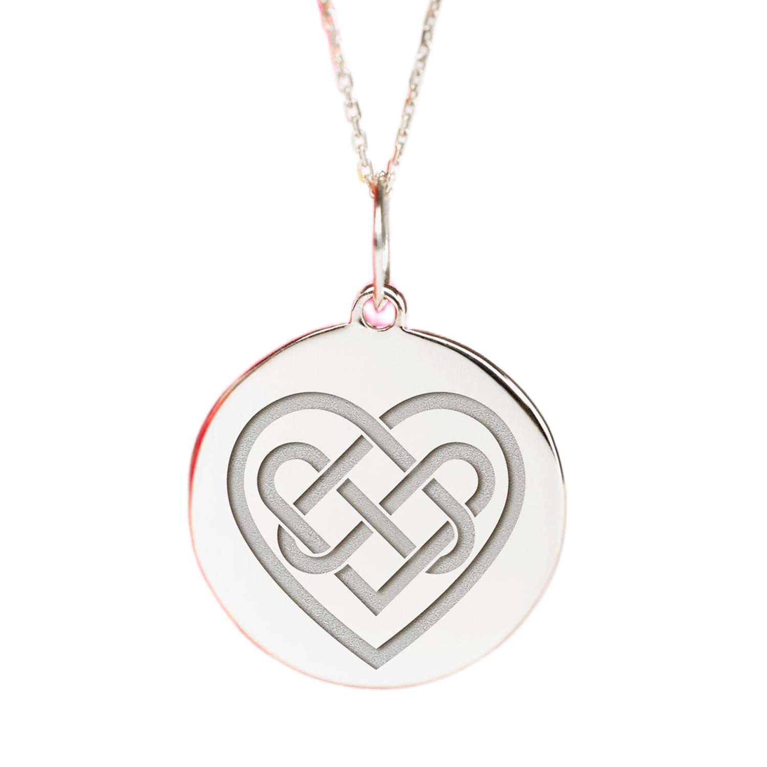 Collier pendentif pièce de monnaie cœur celtique, cadeau mixte idéal