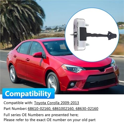 Tope de control de puerta para Corolla 2009-2013 bisagra limitadora delantera y trasera 5