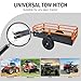 ATV Trailer 1500lbs 15 Cubic Feet Utility Trailer, ATV Dump Trailers for Hauling, Yard Garden Lawn Trailers Pull Behind for Lawn Mowers, Tractors, ATVs, UTVs, Lawn Mower Cart Tow Behind, Steel