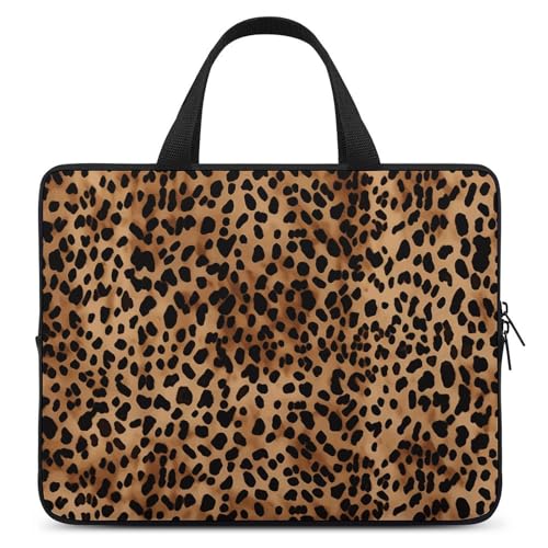 Sac à bandoulière pour ordinateur portable 17 pouces avec sa grande protection motif léopard