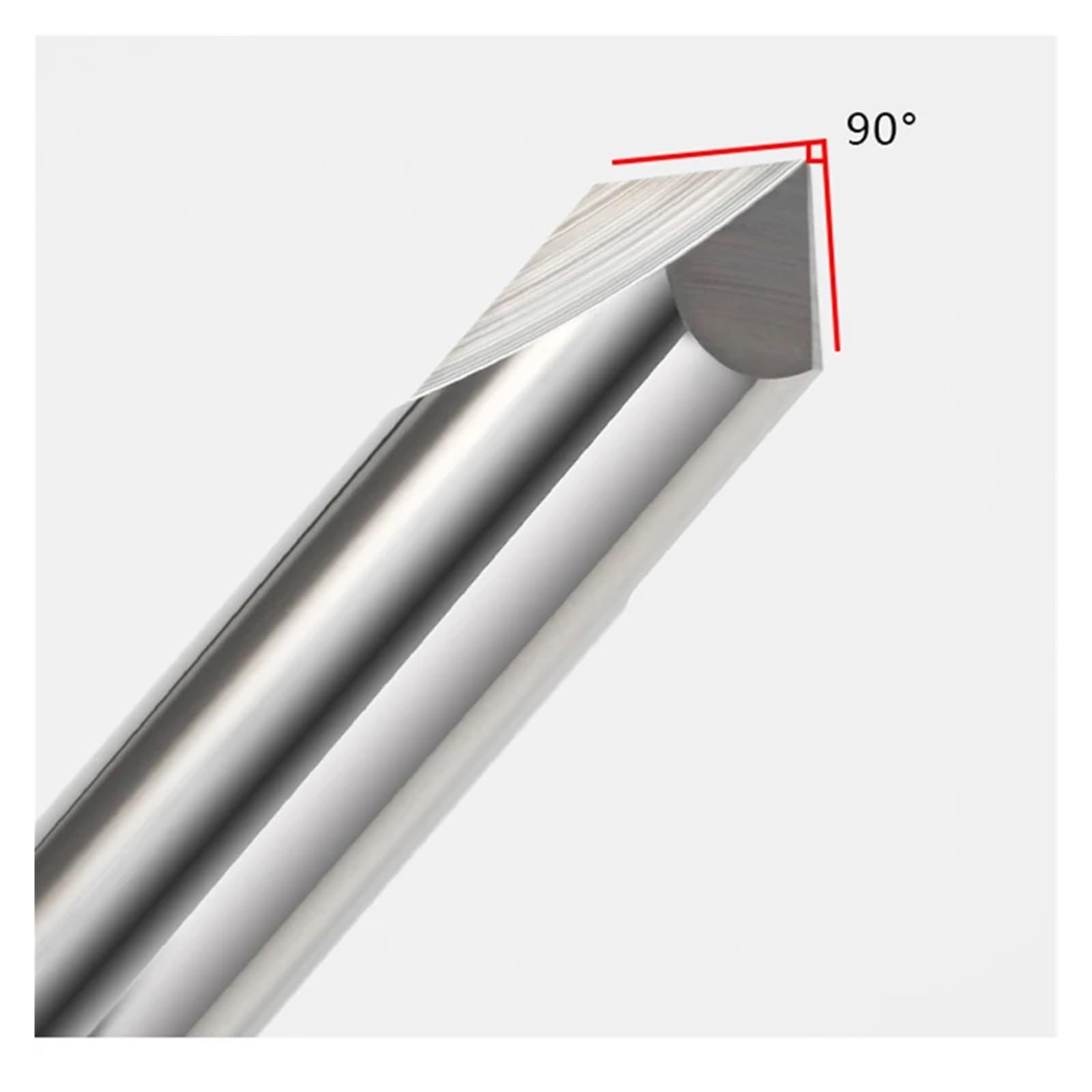 Frez do fazowania z węglików spiekanych 1 sztuka frez do fazowania krawędzi, rowek 90°, 3 zęby (D12X75LX3F-120deg, aluminium)