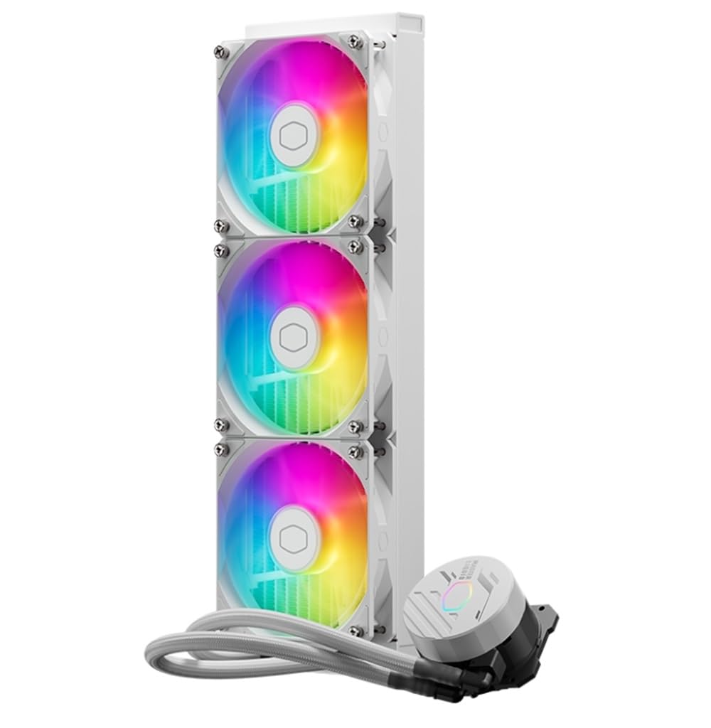 MasterLiquid ML360 Core 360mm AIO,Liquid Cooler,120mm ARGB&PWM Fans, 360mm Radiator for AMD Ryzen AM5/AM4/AM3, Intel LGA1700/1200/115X