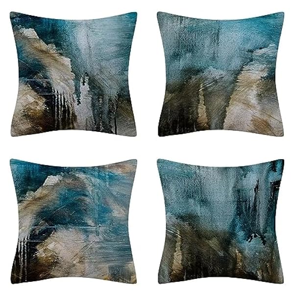 Zocunzi Federe per Cuscini 65x65cm Astrazione Federe per Cuscini Lino Copri Cuscini per Divano Decorativi,Copricuscino Divano Quadrati per Divano Sedia Cuscini Camera da Letto Cuscini Arredo CR-508