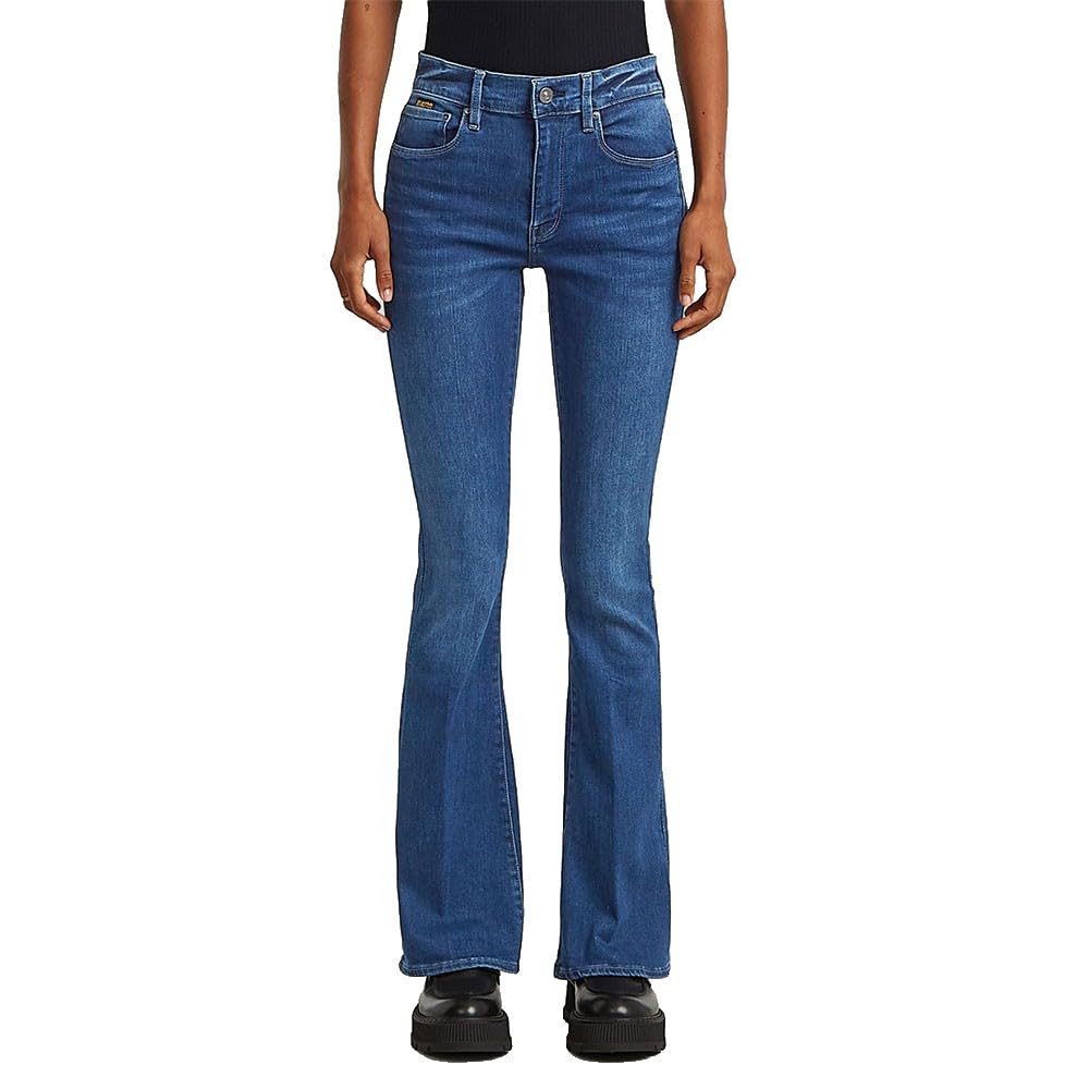 G-STAR Damen 3301 Flare Jeans, Blau (medium Aged D21290-8968-071), 34W / 32L