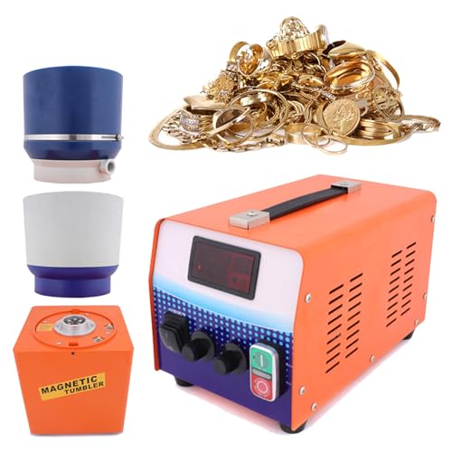 LYDZUSDP Professional Metal Sanding Finisher,Tumbler Grinding Polishing Cleaning,for Deburring/Chamfering/Polishing/Cleaning,Control Panel,Magnetic Tumbler Jewelry Polisher