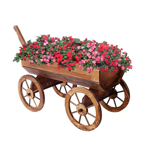 Raised Garden Bed Outdoor Elevated Planter Box with Four Removabl...