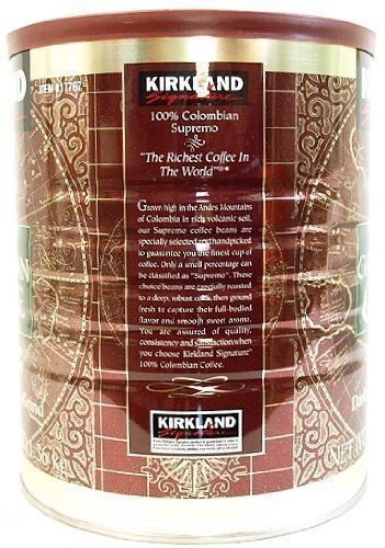 Kirkland 100% Colombian coffee Konakan regular coffee depth roasted fine grind 1.36kgX2 cans