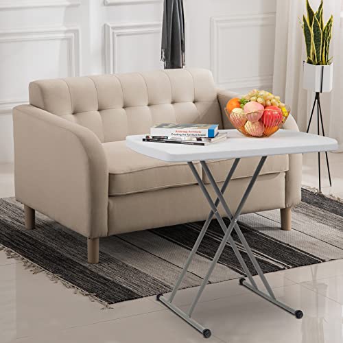 Vingli VL-AFT452 Small Adjustable Folding Table, 13.8 In-28 In Height Personal Laptop Tv Tray thumb #1