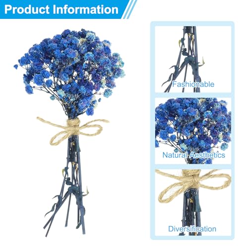 Mini Ramo de Flores Secas PATIKIL 6 Piezas Azul Oscuro miniatura 3