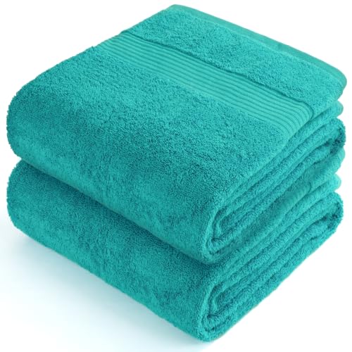 Image of Cotton Paradise 100% Cotton Hand Towels, 2 Piece 35x70 Hand Bath Towels, Turquoise