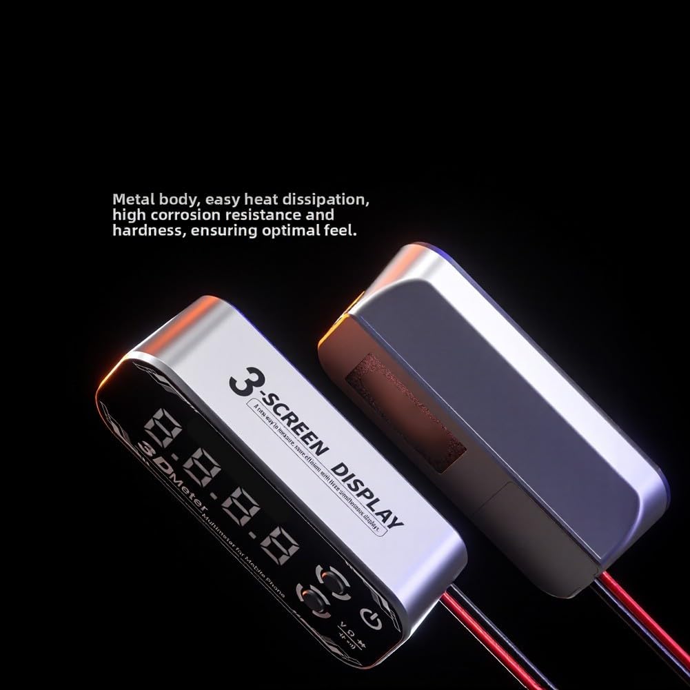 Multimetro digitale ad alta precisione, con display a tre schermi, tester di capacità di tensione, tester professionale multifunzione per test elettrici