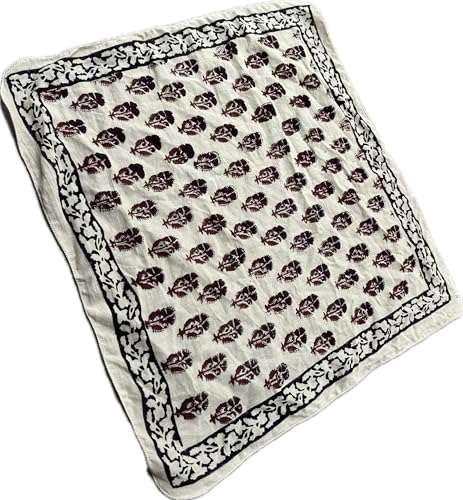 100% Organic Cotton Bandana For Women - Cotton Bandana Scarf - High-Quality Kerchiefs for Men and Women - Handmade Unique Boho Chic Cotton Hand Block Bandanas For Men And Women2