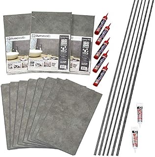DumaWall Shower and Tub Surround Kit (Smoked Steel)