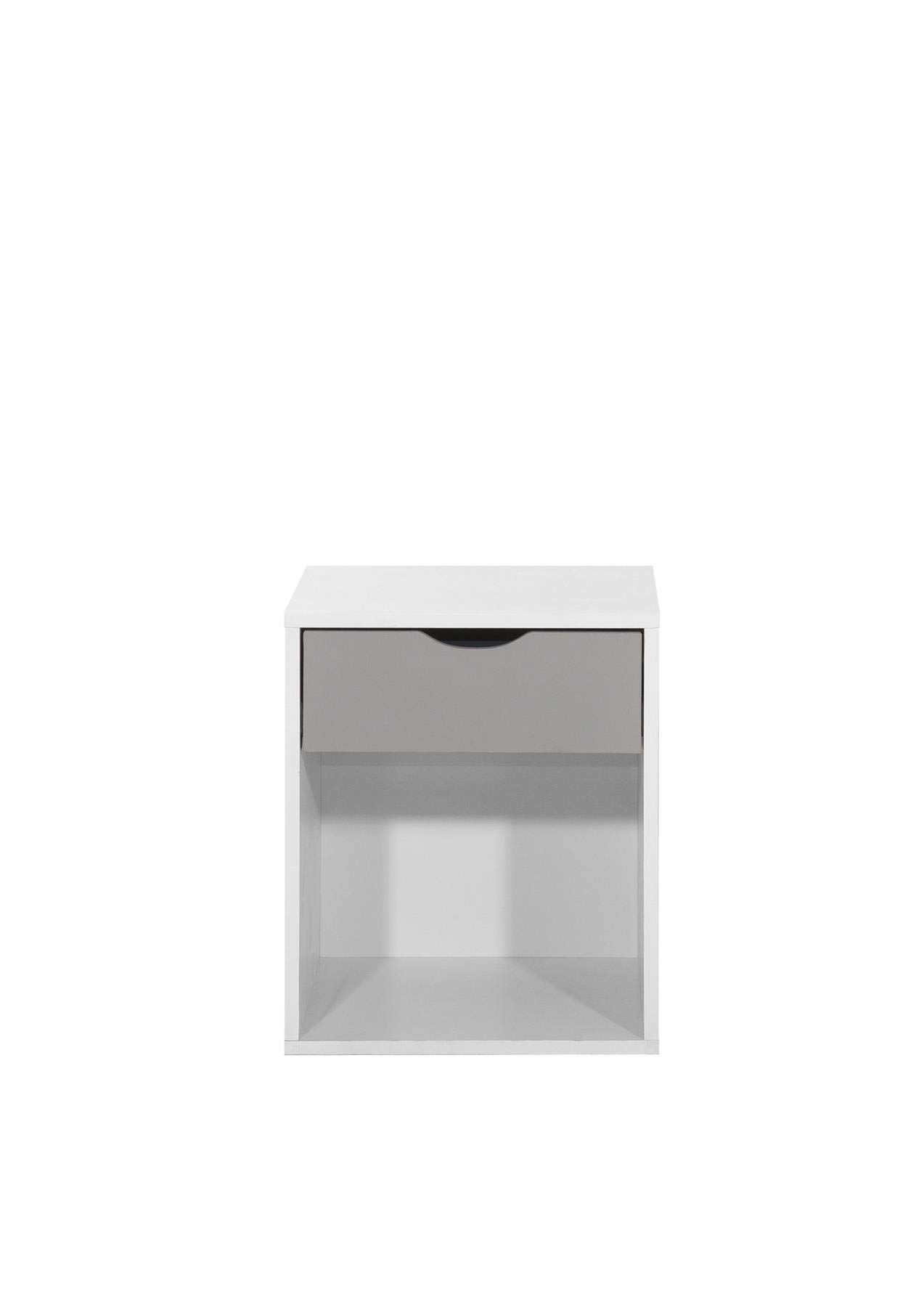 Timber Art Design Uk Alton Bedside Table Lamp Side Bedroom Cabinet Nightstand White & Grey