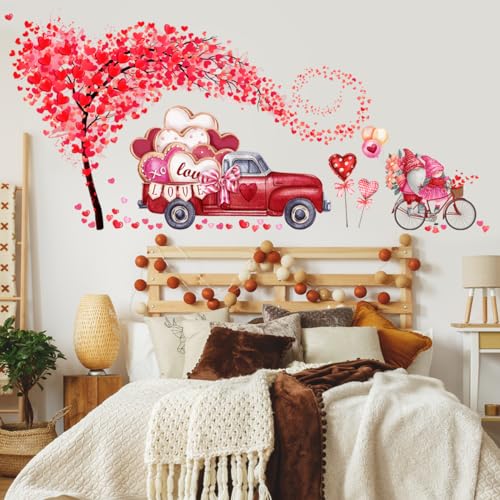 Adhesivos de pared corazones árbol para San Valentín x2 hojas miniatura 6