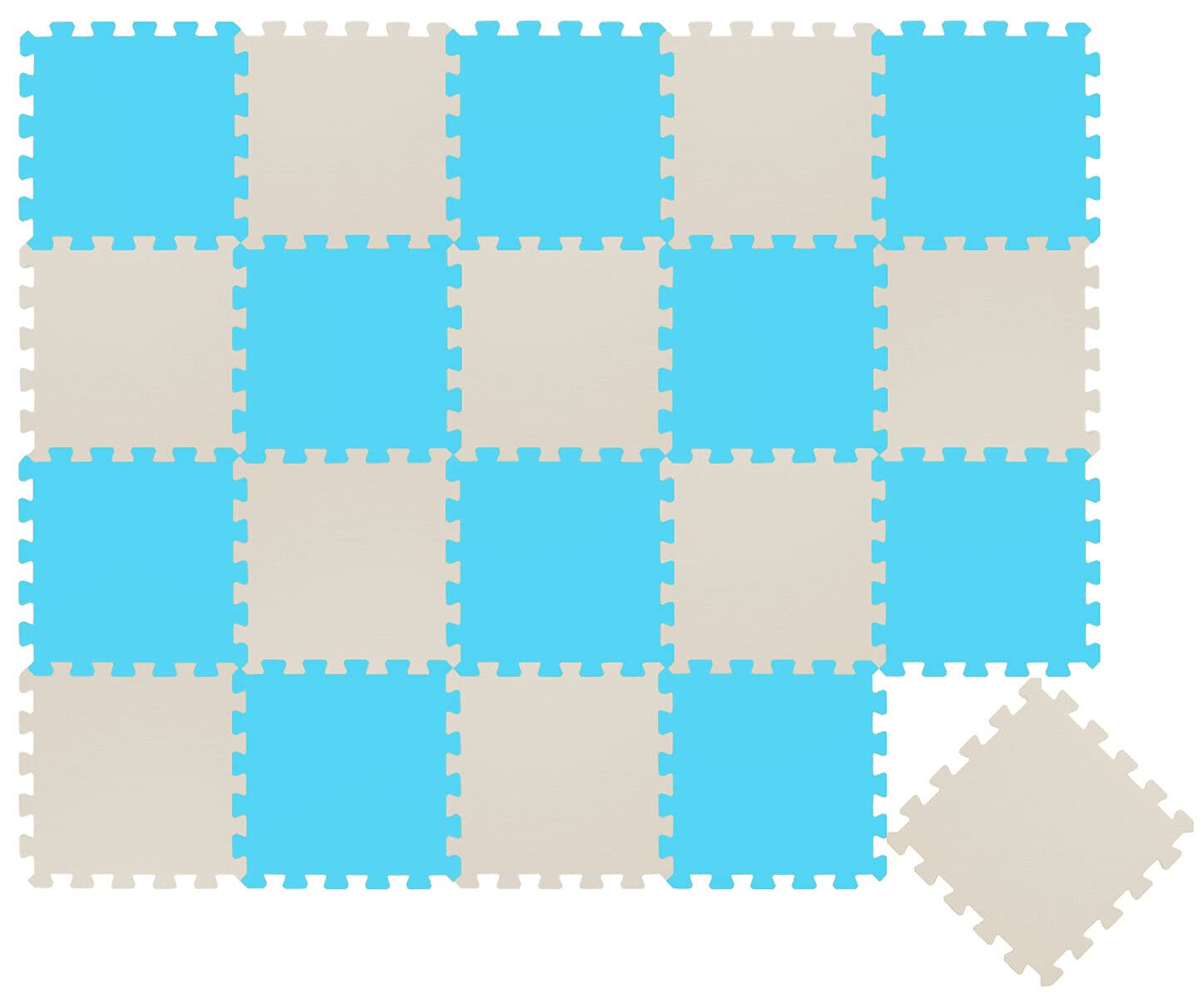 LittleTom 18 Pieces Baby Play Mat - 30x30 Soft Puzzle Mats Floor Playmat Interlocking Foam Tiles โ image 1