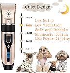 Professionnel USB Clippers pour chiens Faible bruit Trimmers rechargeables pour animaux de compagnie Kit de grooming pour animaux sans fil LED Affichez la lame de remplacement des kits d'ongles
