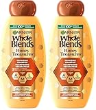 Garnier Whole Blends Repairing Shampoo Honey Treasures, For Damaged Hair, 22 Fl Oz (Pack of 2)