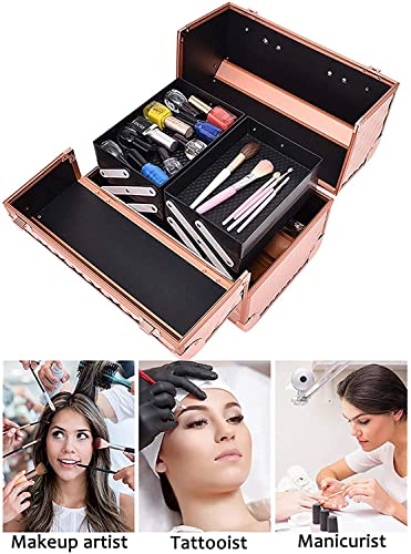 Image of ADSON Solid 21 Cms Cosmetic Pouch (M ACFGGY Plain Rose Gold)