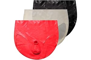 Mens Breathable Latex Rubber Panties Shorts with Detachable Ball & Half Sheath Cut-out Ring Underwear