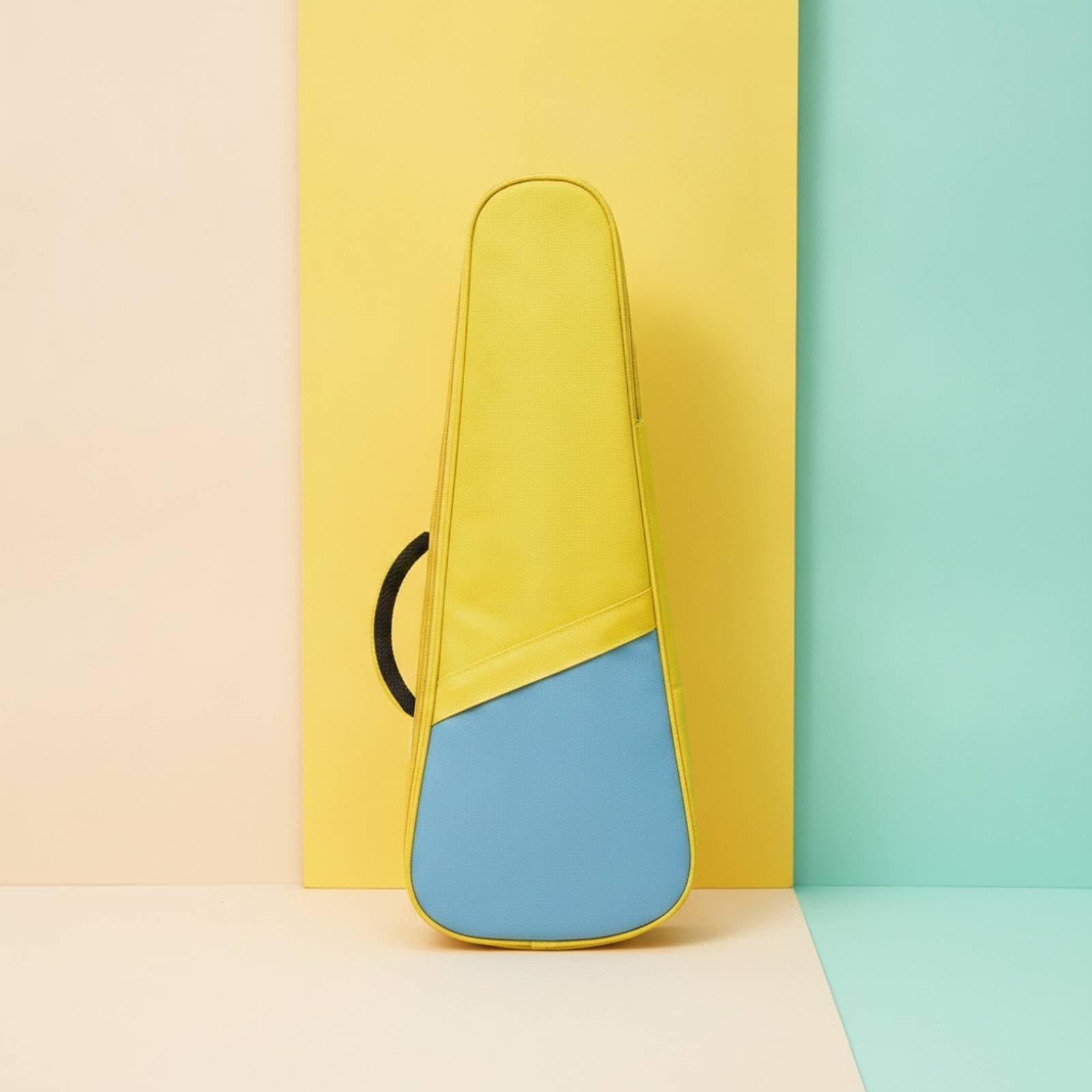 Gralara Ukulelentasche Gepolstert Ukulelen-Instrumententasche Reisetauglich Ukulelen-Rucksack für, Proben, Array, Zitronengelb + Eisblau, 23/24 Zoll