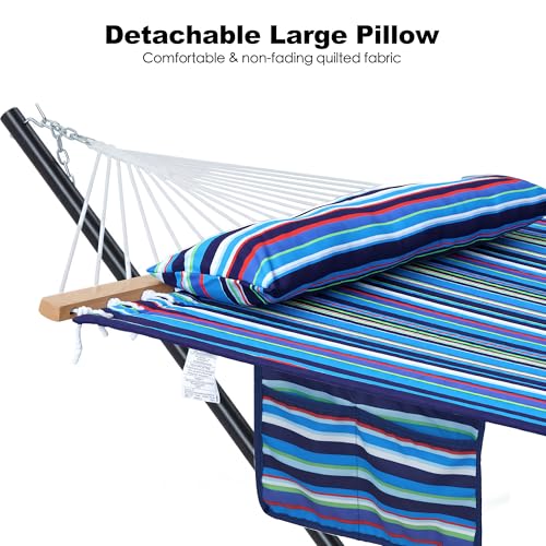 Image of GAFETE 2 Person Hammock with Stand for Outside, Heavy Duty Steel Stand