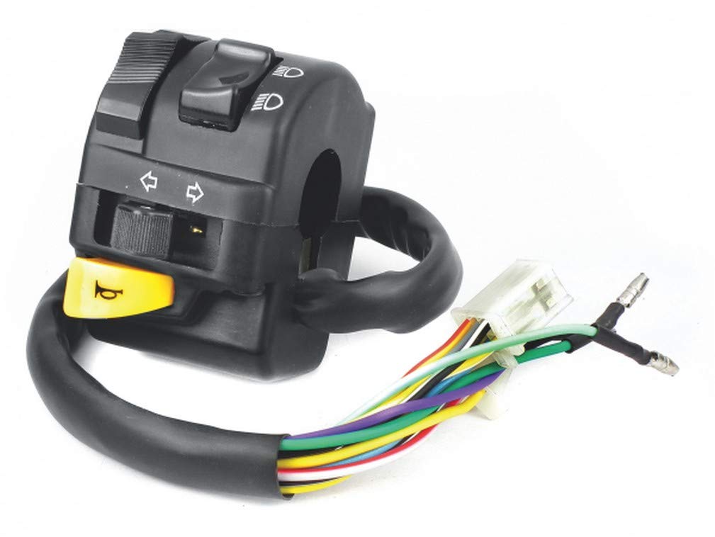Uno Minda SW-0657N Handle BAR Switch- Left Side (with Wire 2 Coupler, 2 Bullet) - Kick Start for-TVS-Centra-image-36