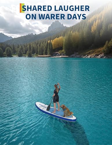 Inflatable Paddle Board for Adults, 10'6"/11" Inflatable Stand Up Paddle Board with Premium Accessories, Non-Slip EVA Deck, Ultra-Light Carry Bag, Pump, SUP Board for Adult