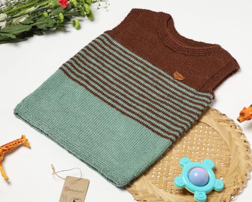 Image of Handmade Winter Wear Kids Woolen Sleeveless Sweater Boys and Girls