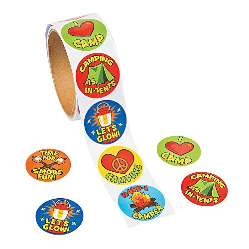 Fun Express I Love Camp Roll Stickers – Fun Educational & Engaging Stickers Kids – Perfect Learning Activities -Themed Scrapbooks & Projects – Ideal for Schools Camps & Summer Activities – 1 Piece