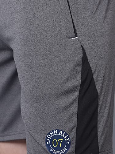Image of John Ally Mens Gym Shorts Built with Durable Both Sider Zipper Pocket and Moisture Wicking Fabric for Workout, Yoga, Running and Lounge wear.