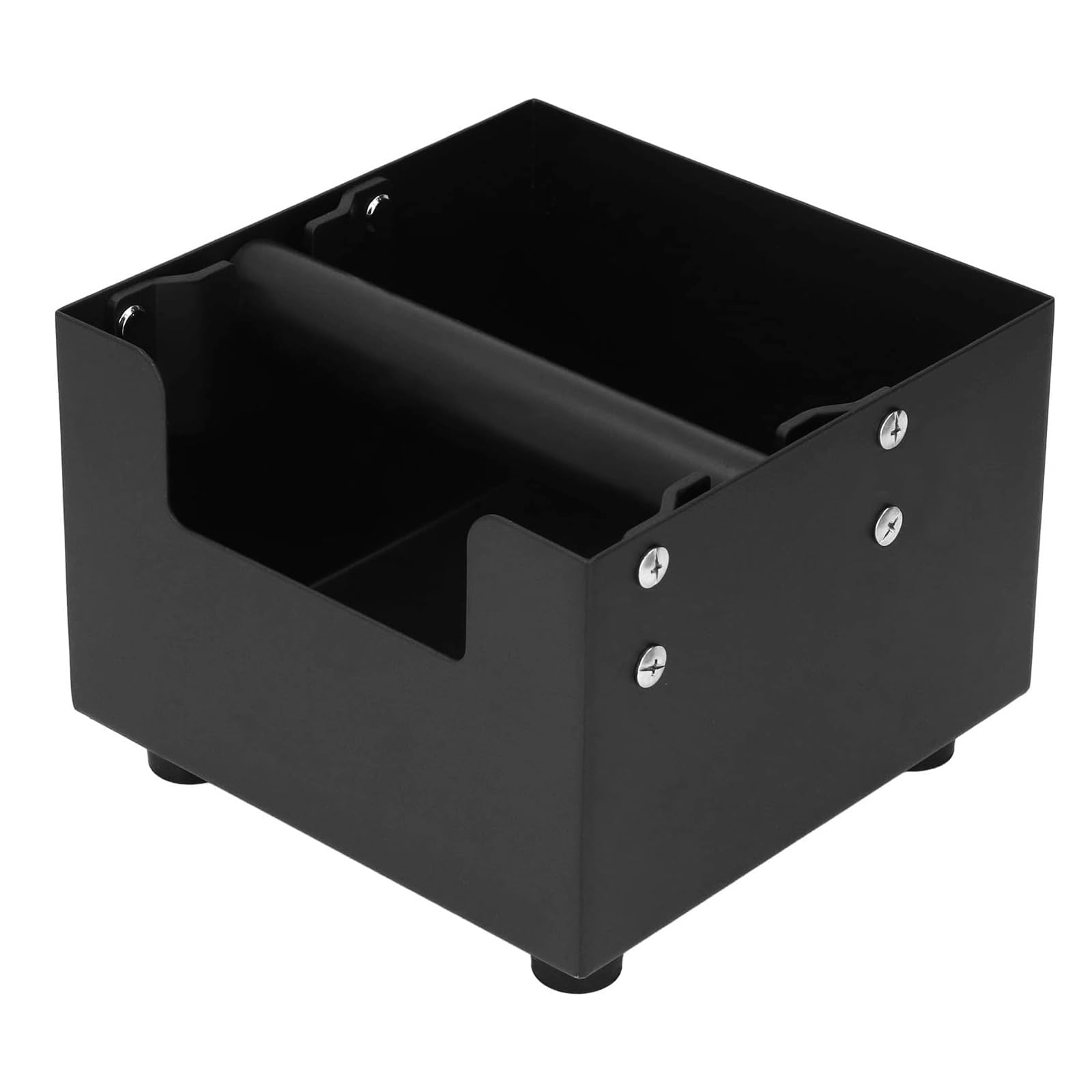 Knock Box Coffee in Acciaio Inox, Contenitore per Fondi di Caffè con Asta Rimovibile e Base Antiscivolo, Scatola Fondi di Caffè, Recipiente Fondi Caffè per Macchina da Caffè, Accessori per Baristi