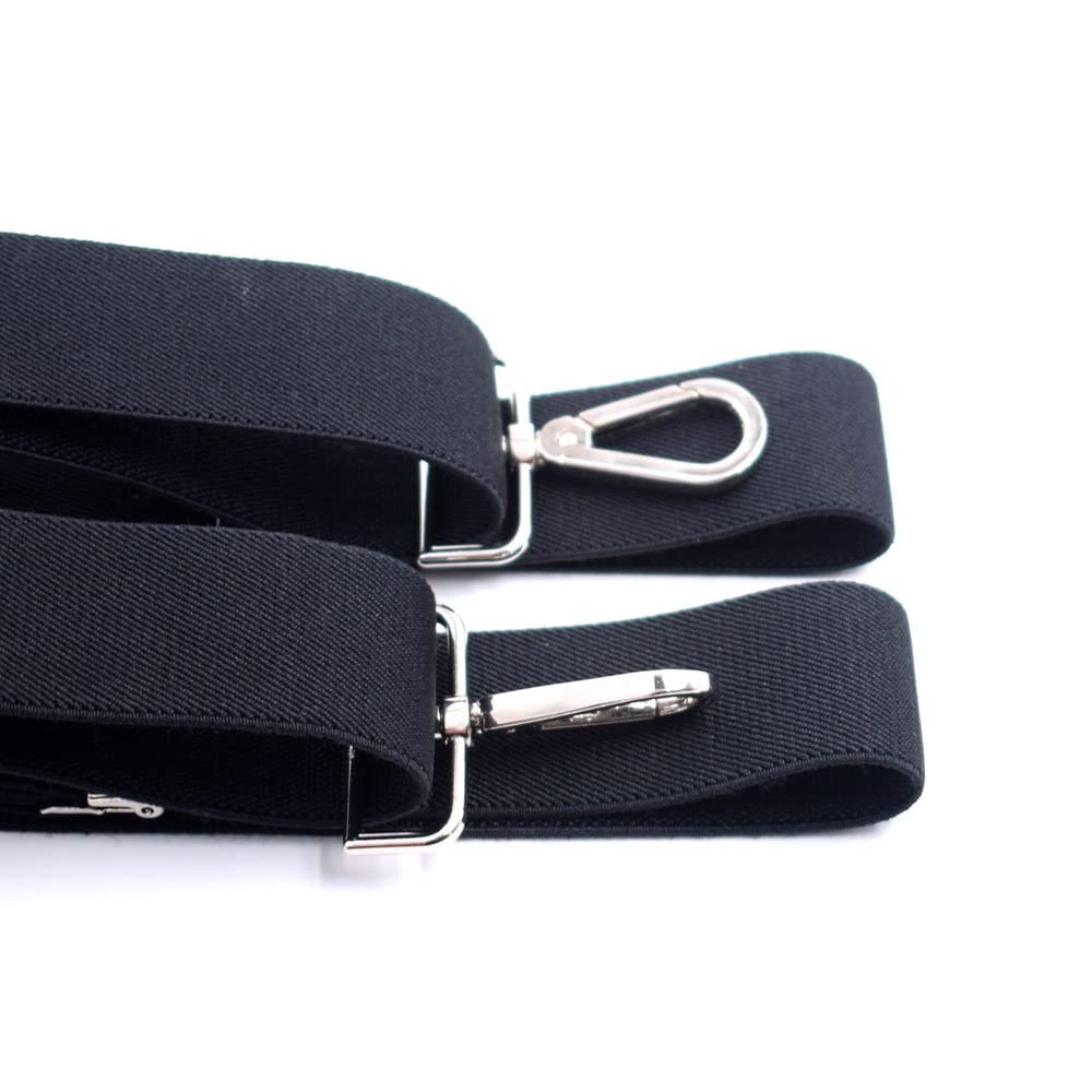 Hombres Tirantes Tirantes， Tirantes de trabajo Vintage for camisa de hombre, 4 ganchos a presión, resistentes, grandes, altos, en forma de X, 3,5 Cm de ancho, pantalones elásticos ajustables, tirantes