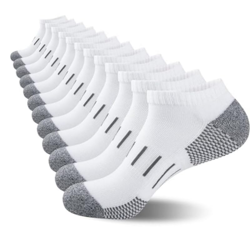 Short Socks for Men, Casual and Versatile, Suitable for Sports and Basketball (12 Pairs)