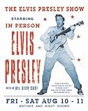 Desperate Enterprises Elvis Presley Show Tin Sign - Nostalgic Vintage Metal Wall Decor - Made in USA