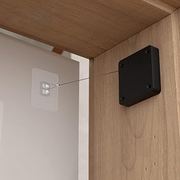 HOMENITY Punch-Free Automatic Sensor Door Closer, Multifunctional Automatic Door Closer, Residential Commercial Auto Door Closer with Drawstring, Closer Door for Internal, Home, Storm (Pack of