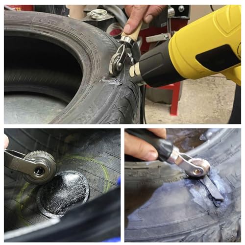 Andrückrolle, Andrückwalze, Silikon Rolle, Handdruck Roller, Auto Reifen Reparatur Roller, Anroller für Reifenreparatur, Reifen Rollenlager, Gummi Nahtroller und Reifen Roller Werkzeug Set, 4 Stück