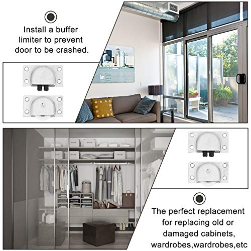 VILLCASE 4 Pares de Rodas Rolantes de Móveis Rodas Deslizantes para Armário de Guarda-Roupa Janela d
