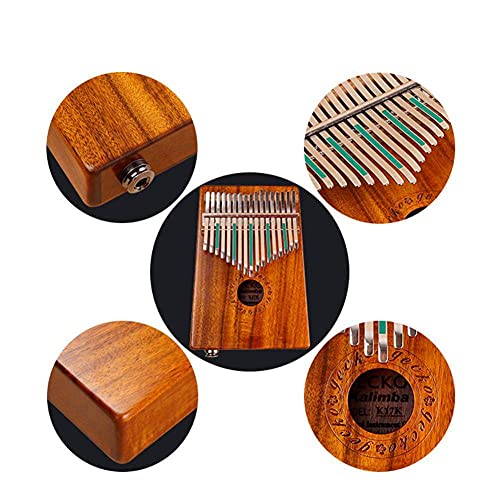 WGOEODI 17Key Thumb Piano Kalimba, Corps en Acacia en Bois Massif Kalimba Thumb Piano Percussion Instrument de Musique… - Les Beatles, Paul McCartney, John Lennon, RIngo Starr, George Harrison WGOEODI 17Key Thumb Piano Kalimba, Corps en Acacia en Bois Massif Kalimba Thumb Piano Percussion Instrument de Musique… – Image 4