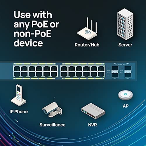 Image of EnGenius 24 Gigabit 802.3at /af PoE+ Port Full Power Layer 2 Managed Switch, 4 SFP Ports, 410W PoE Budget with Centralized Network Management [managed up to 50 EnGenius APs] (EWS1200-28TFP)